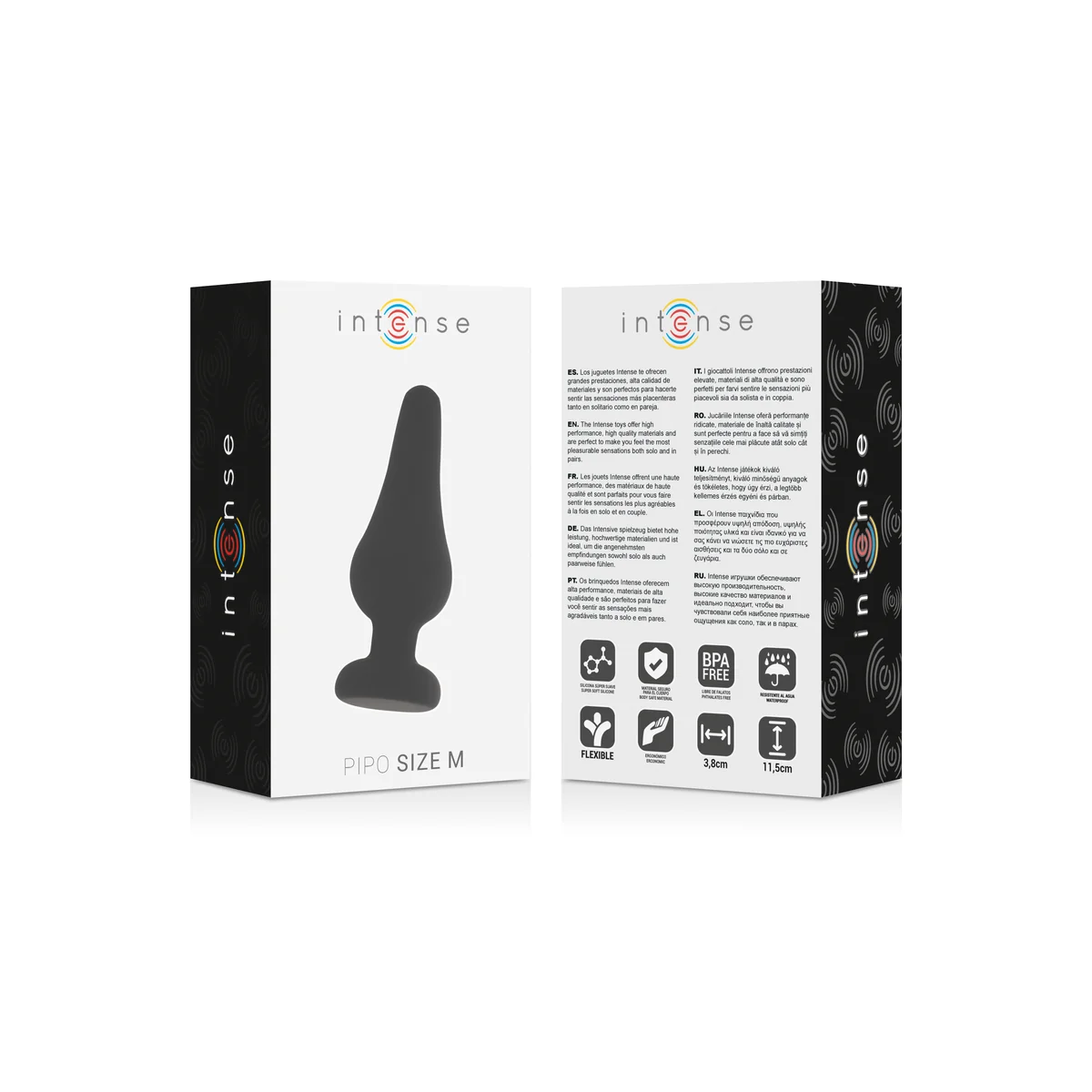 Analplug Pipo M Schwarzes Silikon 11 cm von Intense Anal Toys kaufen | Fesselliebe