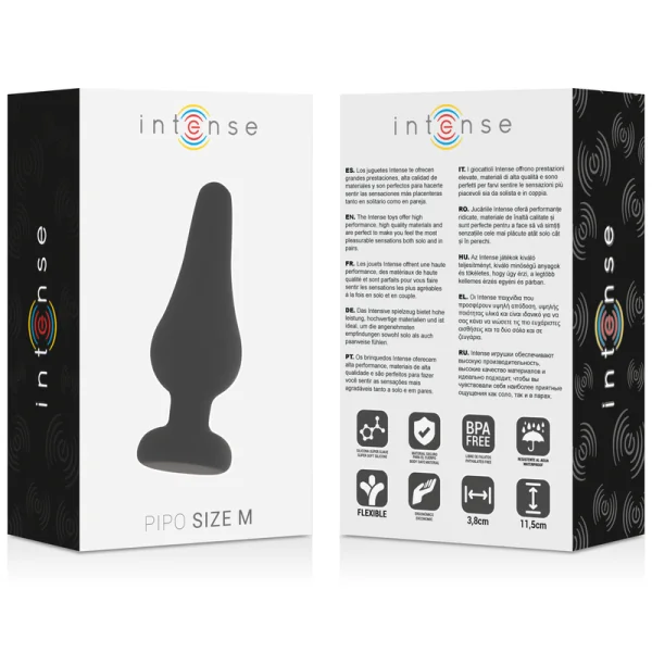 Analplug Pipo M Schwarzes Silikon 11 cm von Intense Anal Toys kaufen | Fesselliebe
