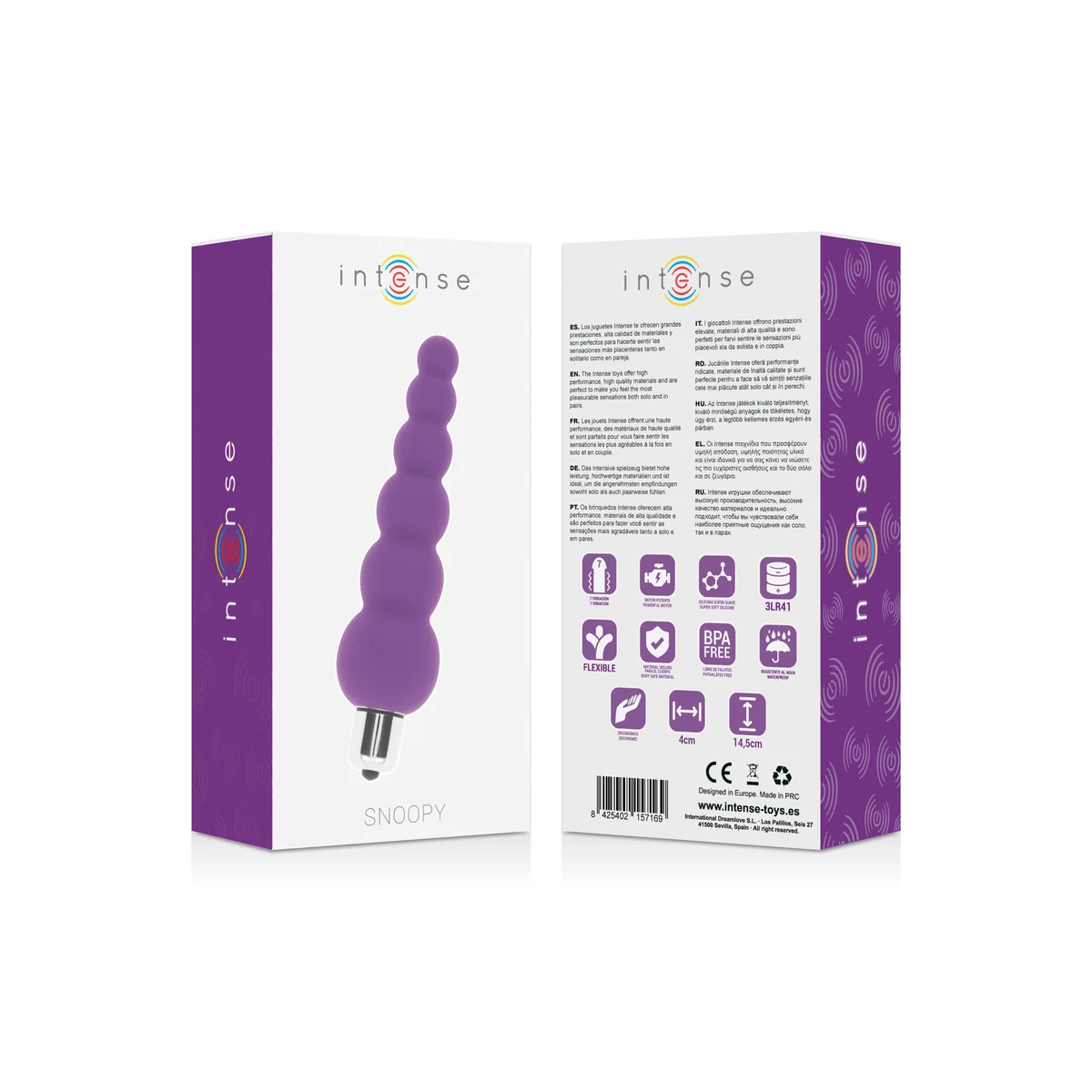 Snoopy 7 Geschwindigkeiten Silikon Lila von Intense Anal Toys kaufen | Fesselliebe