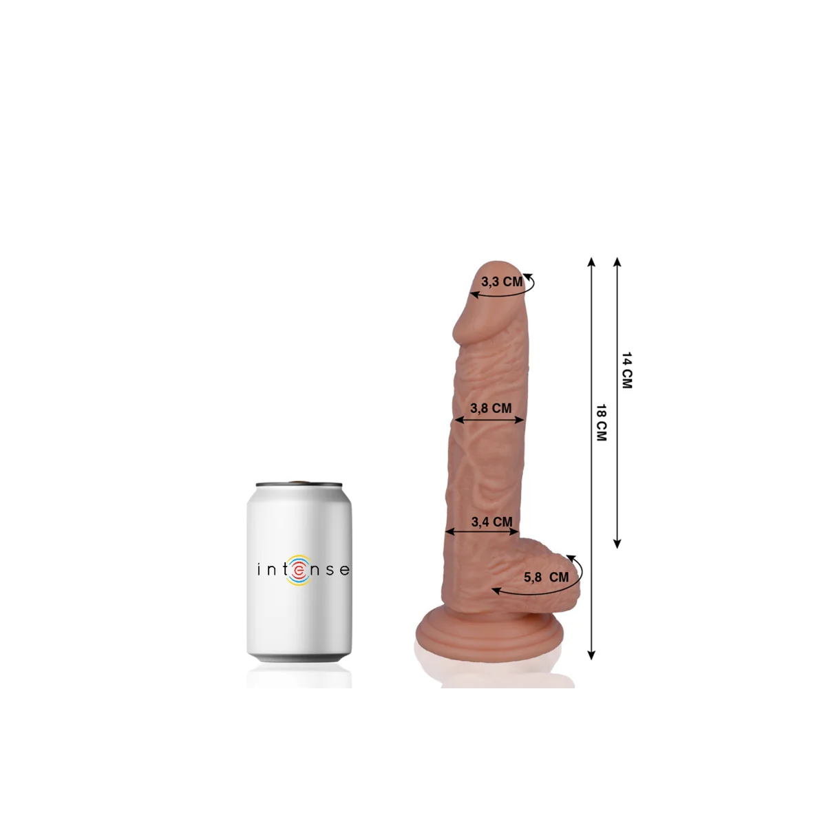 Mr 11 Realistic Penis 18 cm -O- 3.8 cm von Mr. Intense kaufen | Fesselliebe