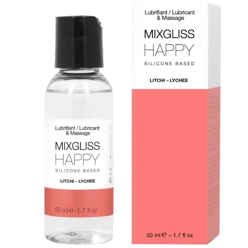 Happy Litchi Silikon-Schmiermittel 50 ml von Mixgliss kaufen | Fesselliebe