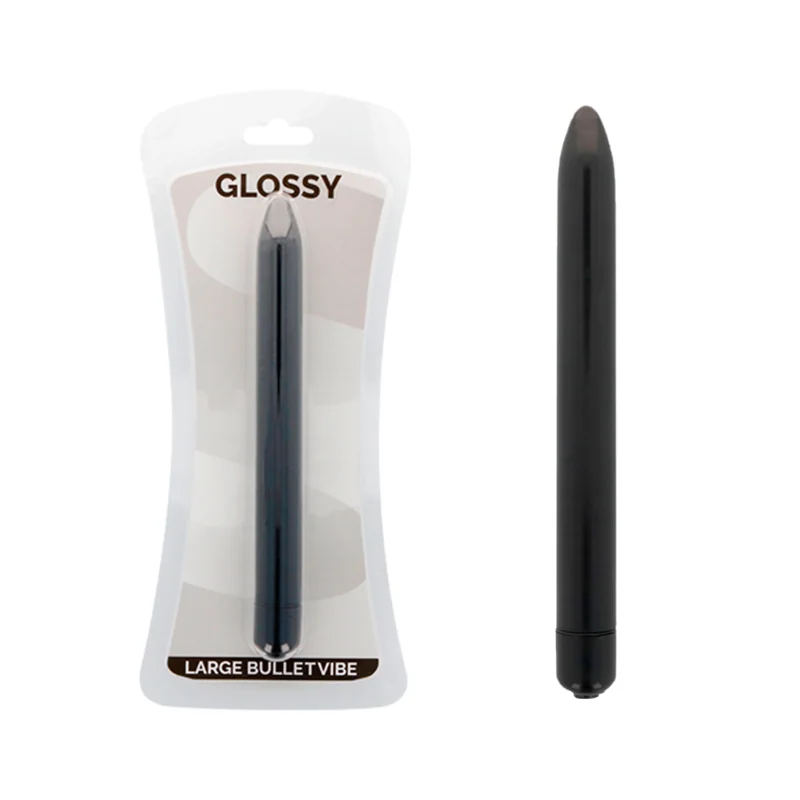Schlanker Vibrator Schwarz von Glossy kaufen | Fesselliebe