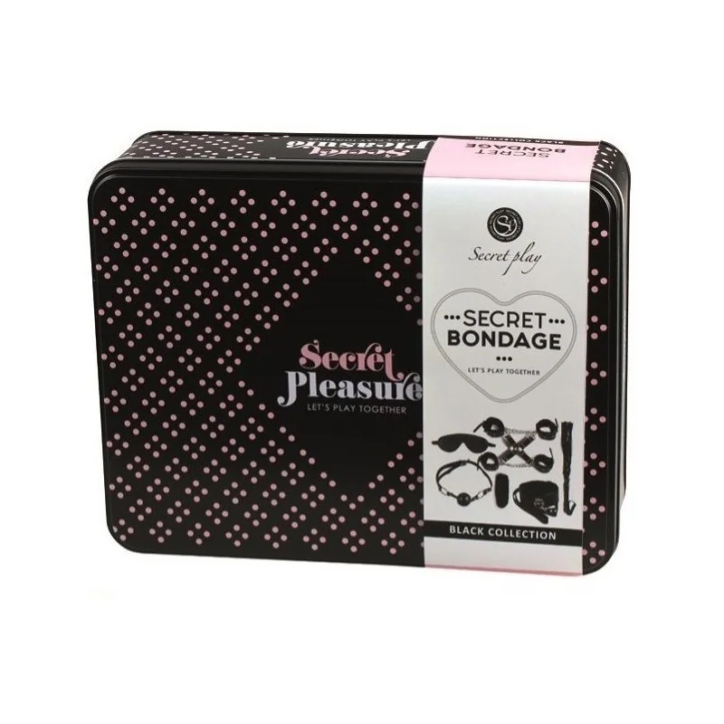 Bdsm Set 8 Pcs Schwarz von Secretplay 100% Fetish kaufen | Fesselliebe