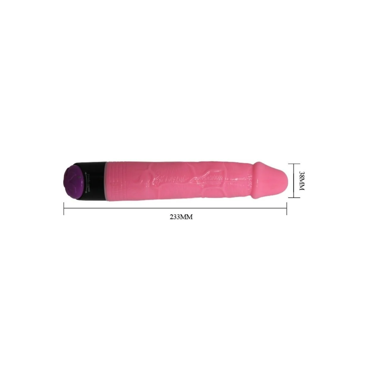 Bunter Sex realistischer Vibrator Rosa 23 cm von Baile kaufen | Fesselliebe