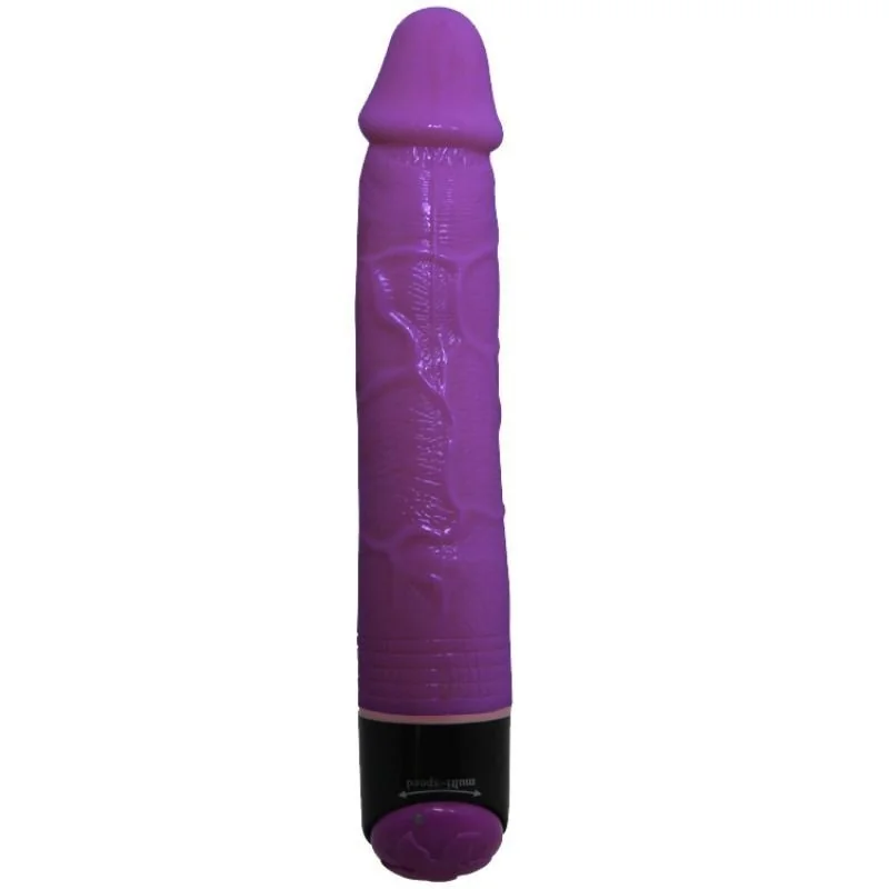 Bunter Sex Lila realistischer Vibrator 23 cm von Baile kaufen | Fesselliebe