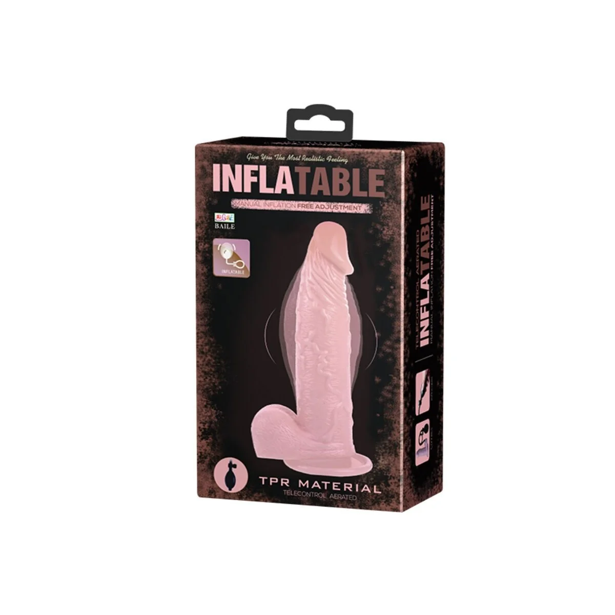 realistischer Aufblasbarer Dildo mit Saugnäpfen 15 cm von Baile Dildos kaufen | Fesselliebe