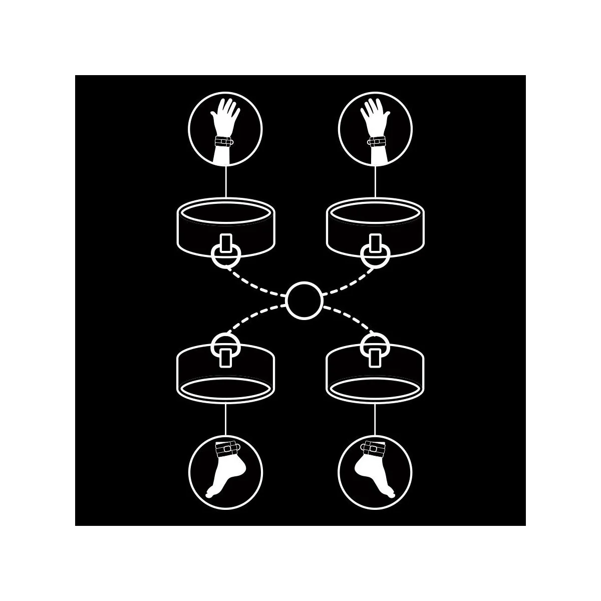 Hand- und Knöchel-Handschellen-Set mit Noprene-Futter von Fetish Submissive Bondage kaufen | Fesselliebe