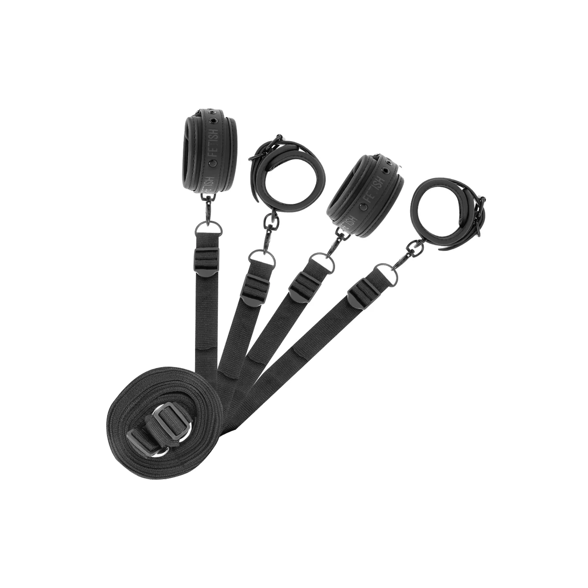 Set aus Handschellen und Krawatten mit Noprene-Futter von Fetish Submissive Bondage kaufen | Fesselliebe