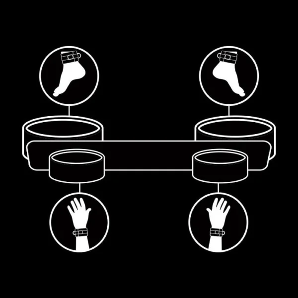 Bondage-Spreizstange mit Noprene-Futter von Fetish Submissive Bondage kaufen | Fesselliebe