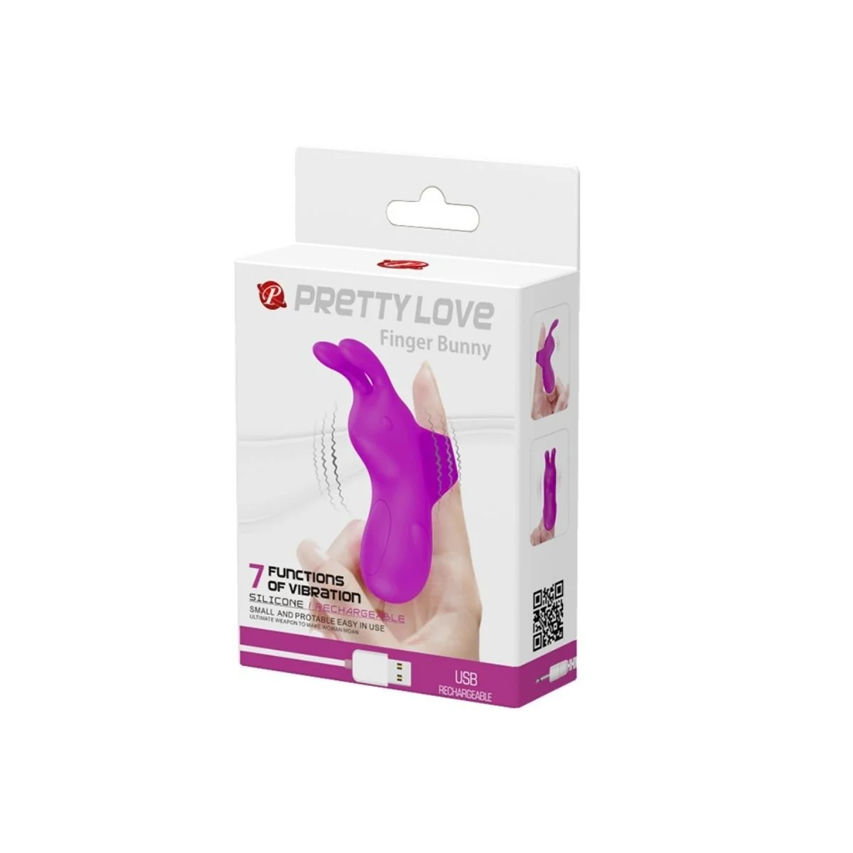 Smart wiederaufladbarer Fingerhut mit Kaninchen von Pretty Love Smart kaufen | Fesselliebe