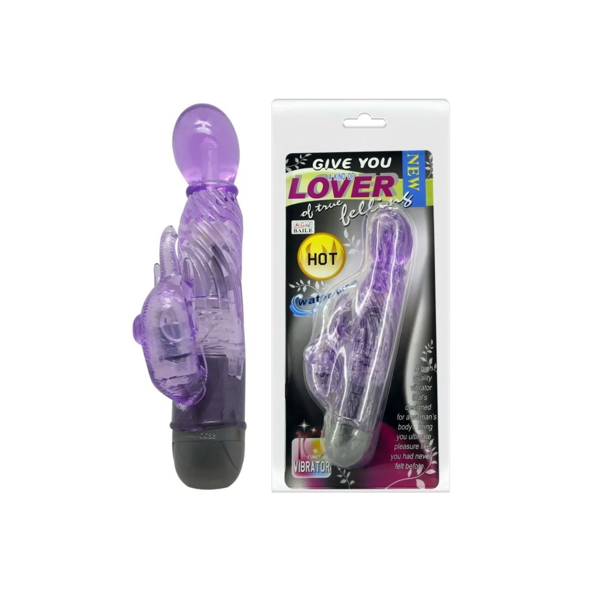 Geben Sie Ihnen Eine Art Liebhabervibrator mit Lila Hasen 10 Modi von Baile Vibrators kaufen | Fesselliebe