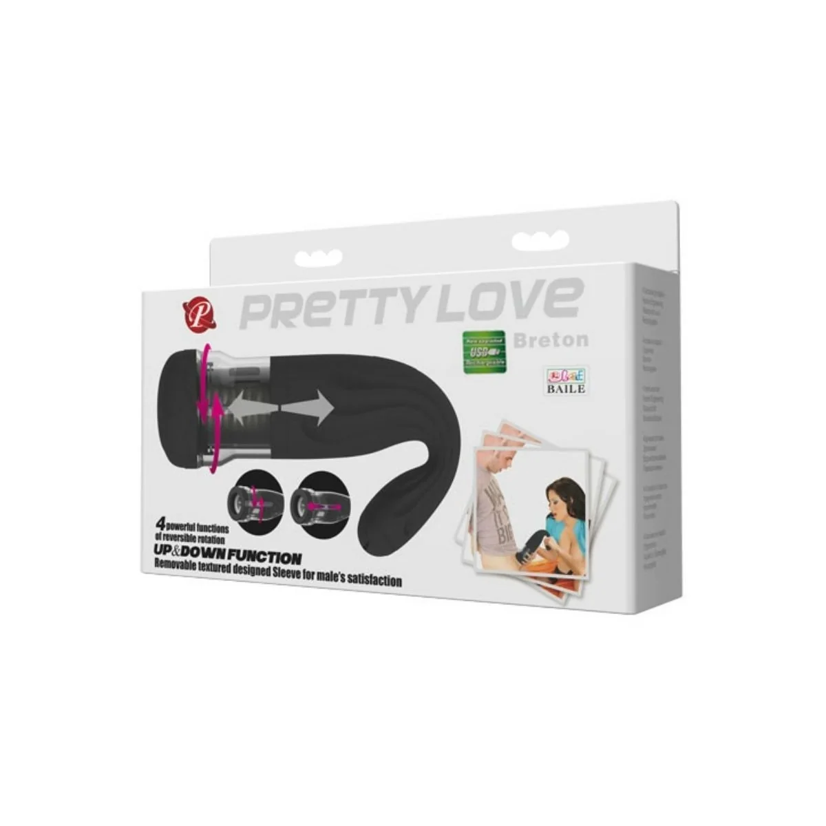 Breton Multifunktions-wiederaufladbarer Masturbator von Pretty Love Male kaufen | Fesselliebe