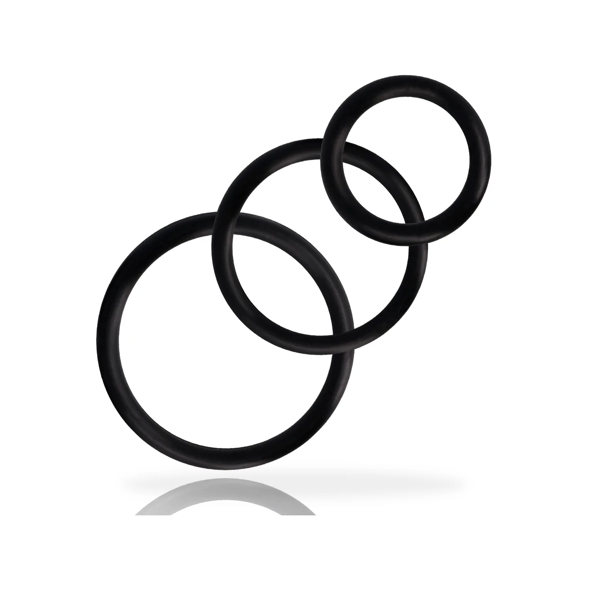 Ringset für Penis Schwarz von Addicted Toys kaufen | Fesselliebe