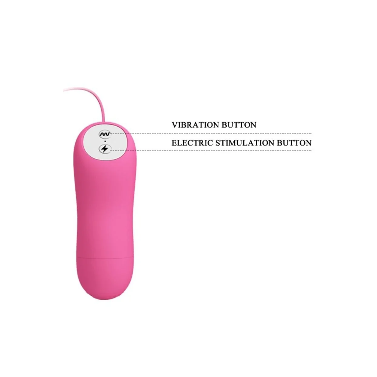 Romantische Wellenpizzen mit Vibration und Fuchsiaelektroschock von Baile Stimulating kaufen | Fesselliebe