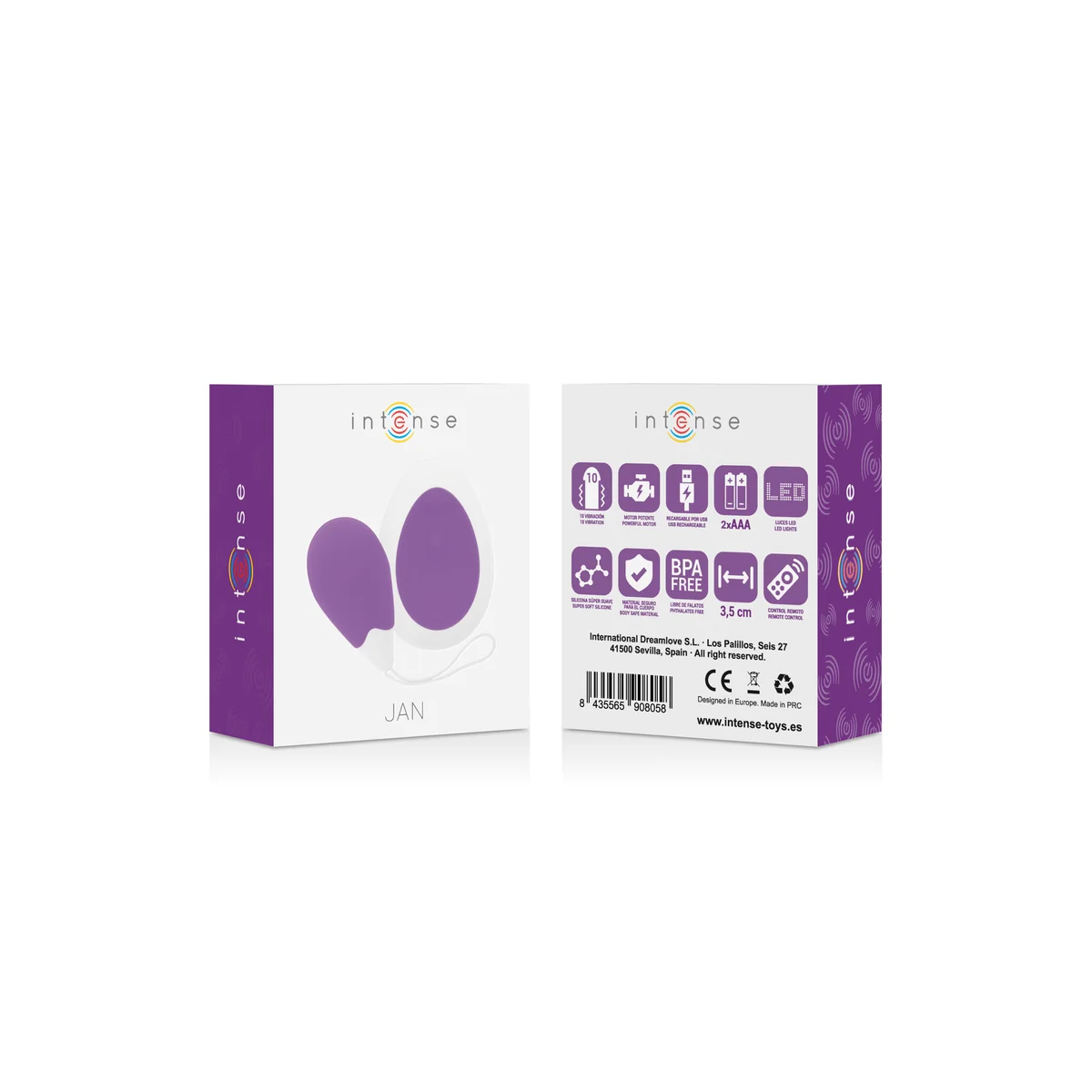 Jan Lila Vibrierendes Ei mit Fernbedienung von Intense Couples Toys kaufen | Fesselliebe
