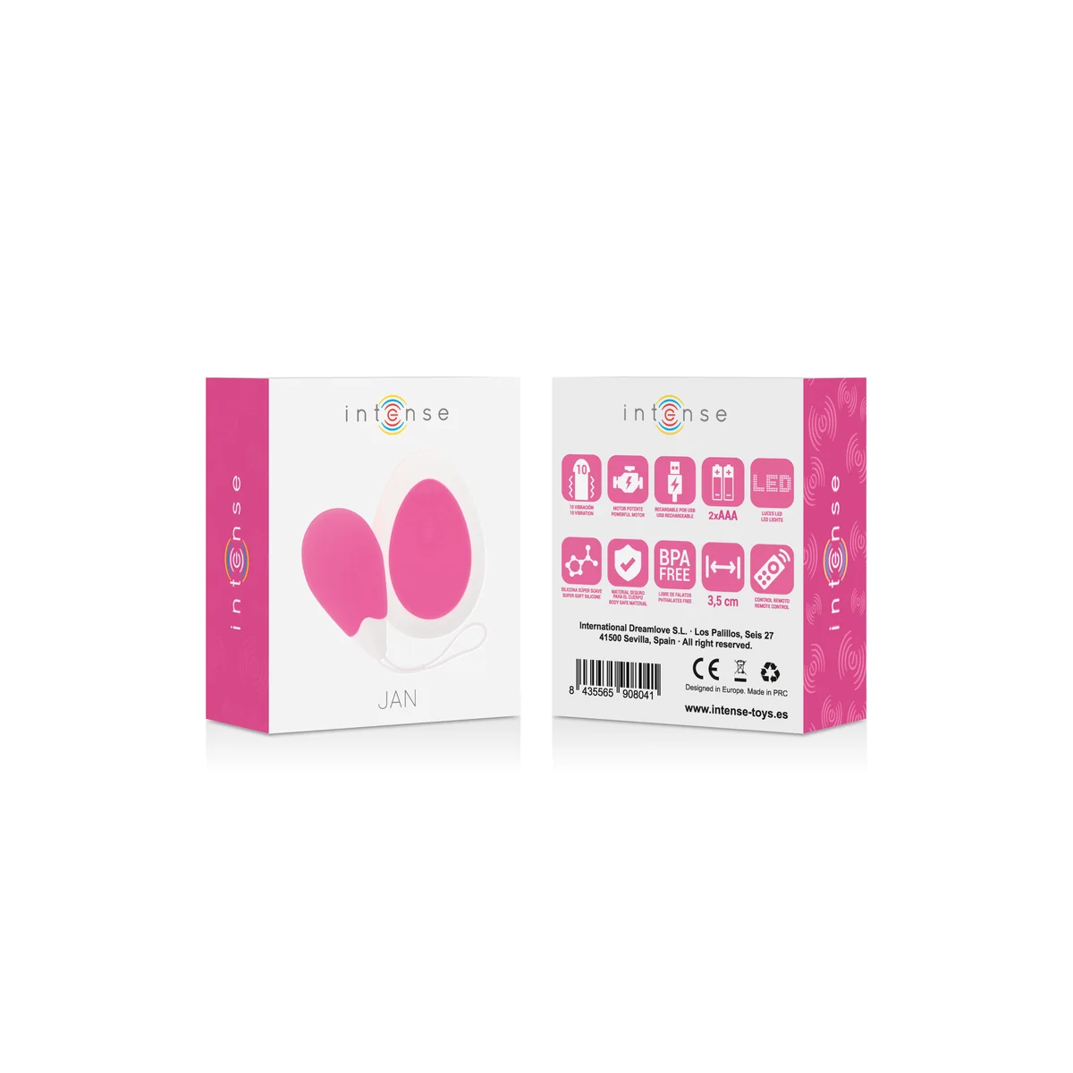 Jan Egg Vibrator mit Fernbedienung Rosa von Intense Couples Toys kaufen | Fesselliebe