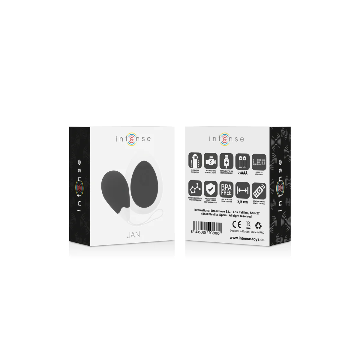 Jan Vibrierendes Ei mit Fernbedienung Schwarz von Intense Couples Toys kaufen | Fesselliebe