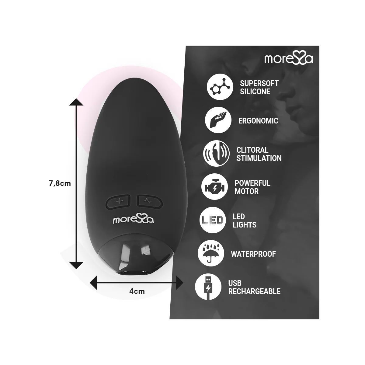 Blossom Schwarzer Vibrator von Moressa kaufen | Fesselliebe