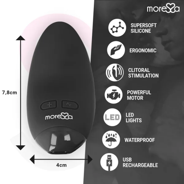 Blossom Schwarzer Vibrator von Moressa kaufen | Fesselliebe