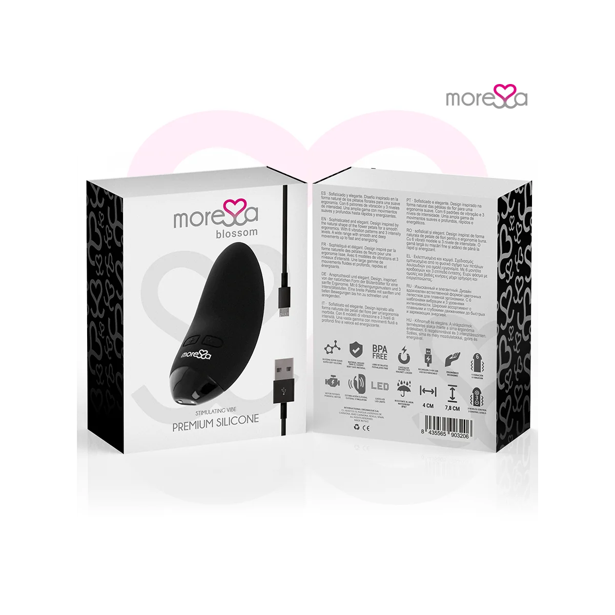 Blossom Schwarzer Vibrator von Moressa kaufen | Fesselliebe