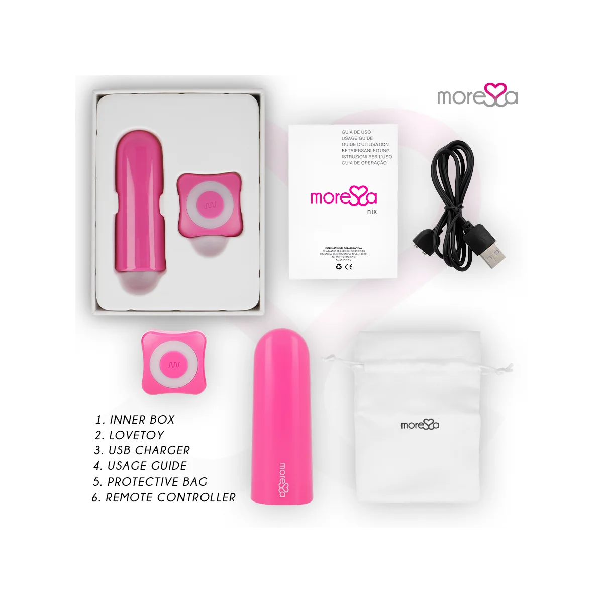 Nix Vibrator mit Fernbedienung Rosa von Moressa kaufen | Fesselliebe