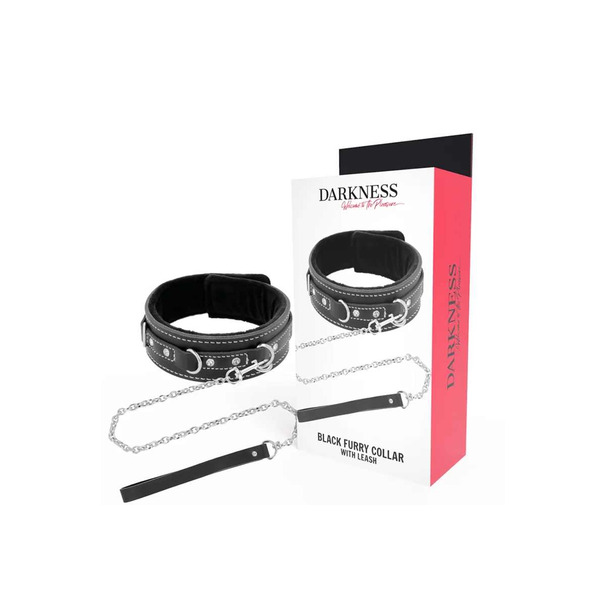 Hochwertige Leder-Halskette mit Leine von Darkness Bondage kaufen | Fesselliebe