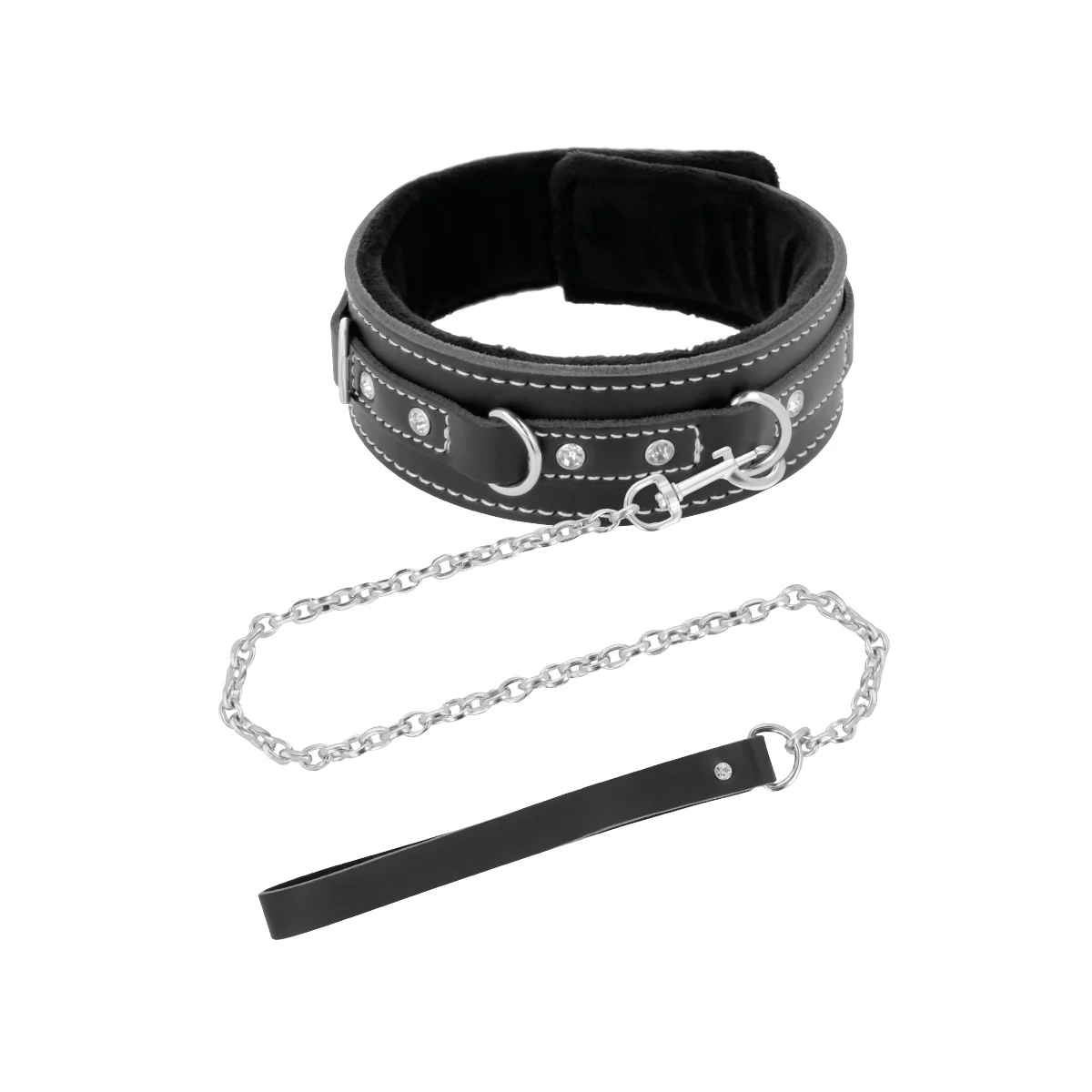 Hochwertige Leder-Halskette mit Leine von Darkness Bondage kaufen | Fesselliebe