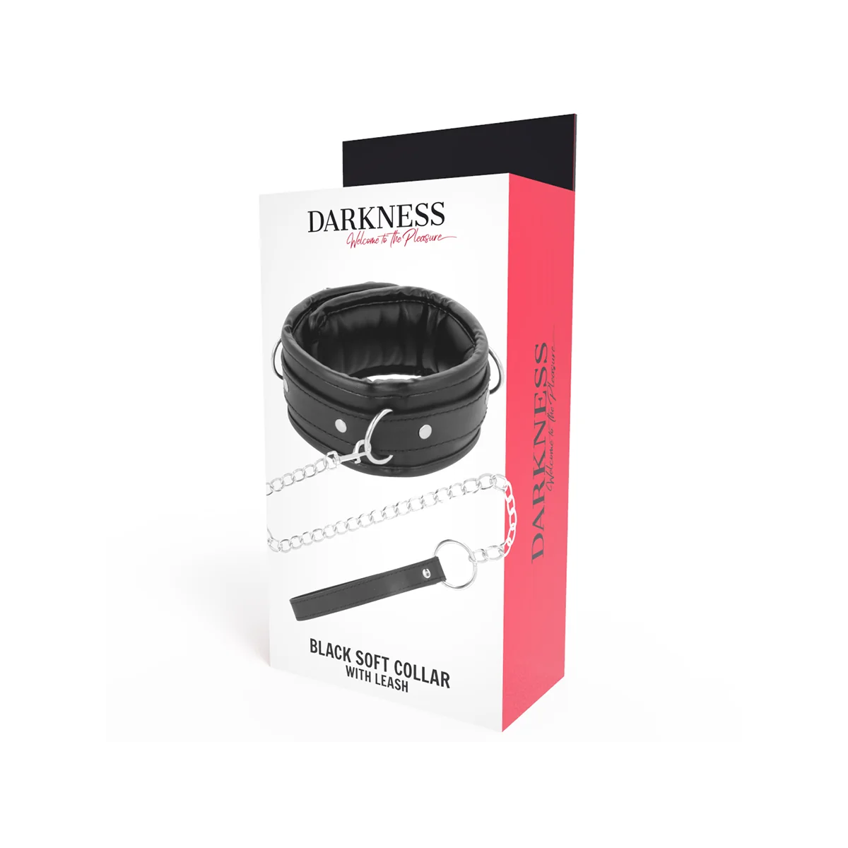 Weiche Leder-Halskette mit Kette von Darkness Bondage kaufen | Fesselliebe