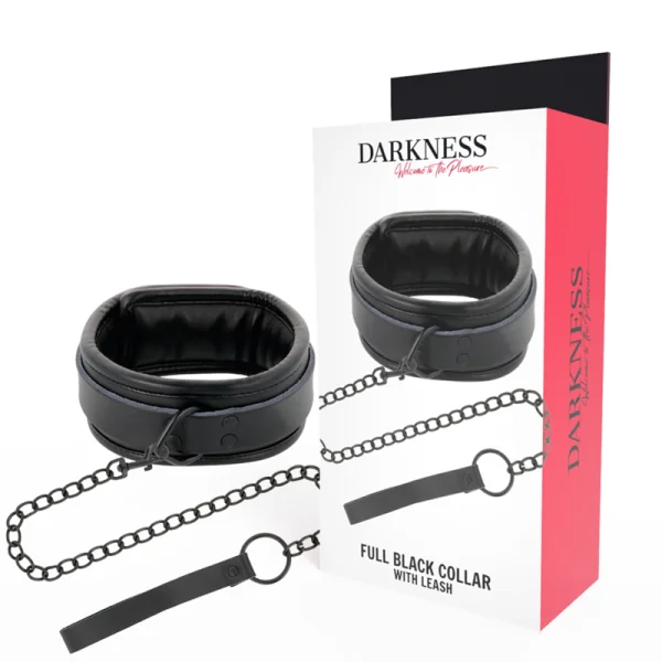 Schwarze Halskette mit Kette von Darkness Bondage kaufen | Fesselliebe