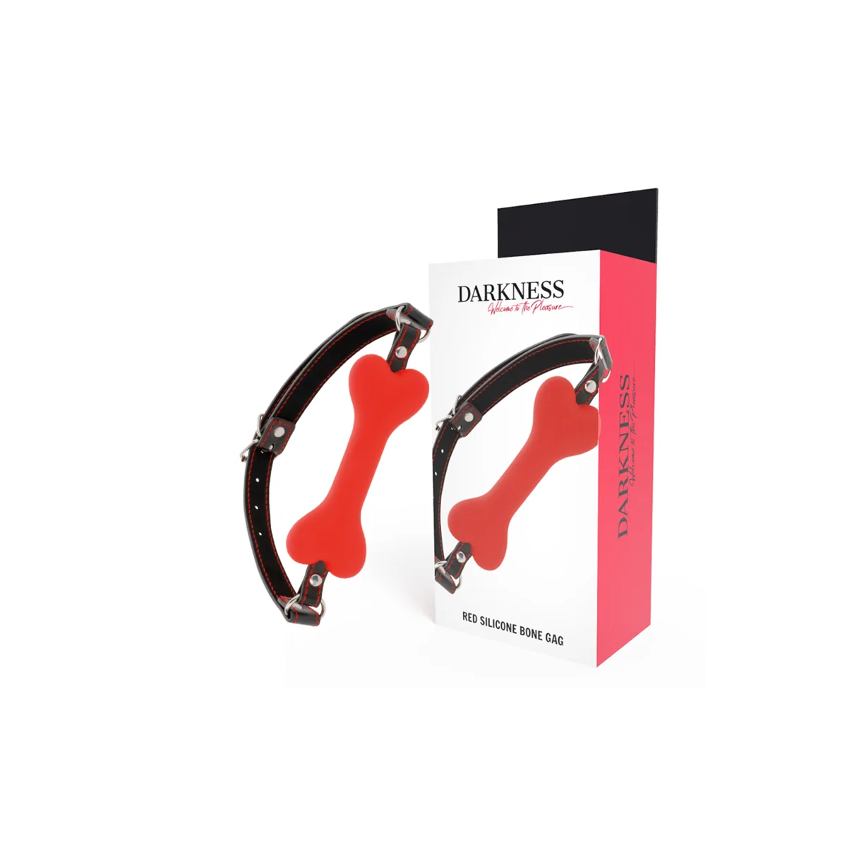 Roter Knochen-Silikon-Knebel von Darkness Bondage kaufen | Fesselliebe