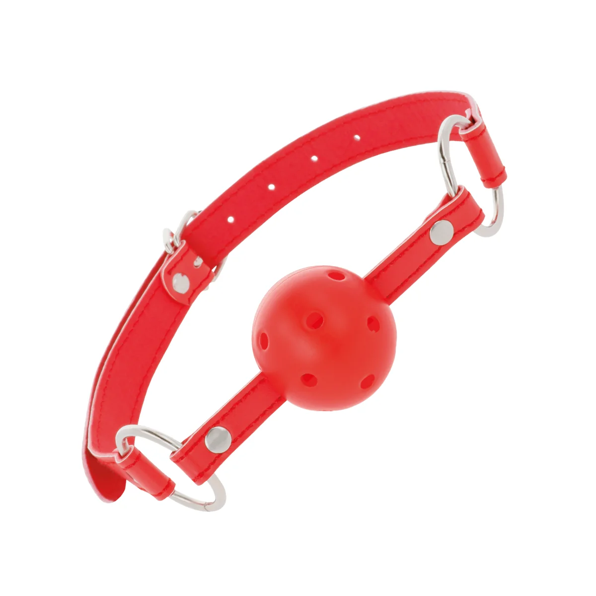 Roter, Atmungsaktiver Knebel von Darkness Bondage kaufen | Fesselliebe