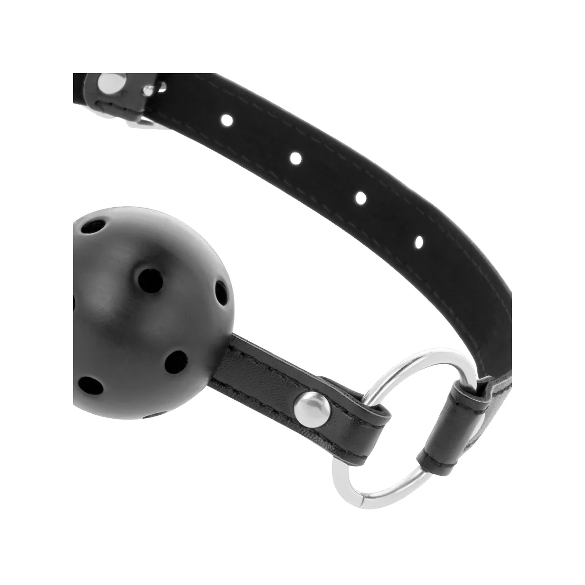 Schwarzer Atmungsaktiver Knebel von Darkness Bondage kaufen | Fesselliebe