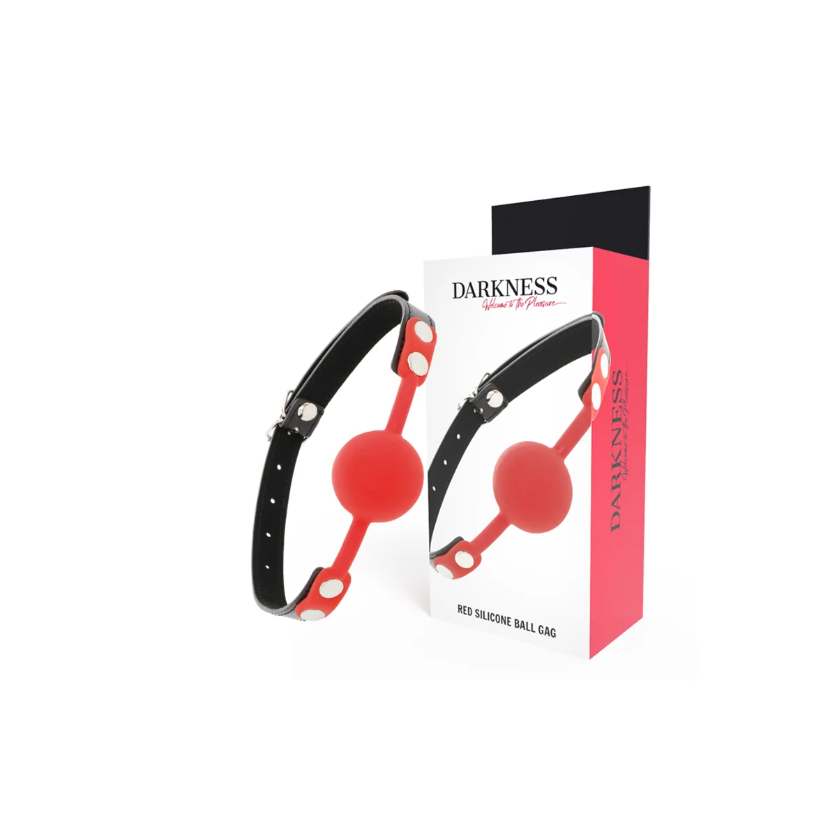 Knebel aus Rotem Silikon von Darkness Bondage kaufen | Fesselliebe