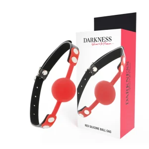 Knebel aus Rotem Silikon von Darkness Bondage kaufen | Fesselliebe