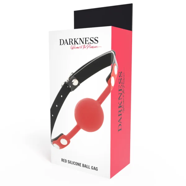 Knebel aus Rotem Silikon von Darkness Bondage kaufen | Fesselliebe