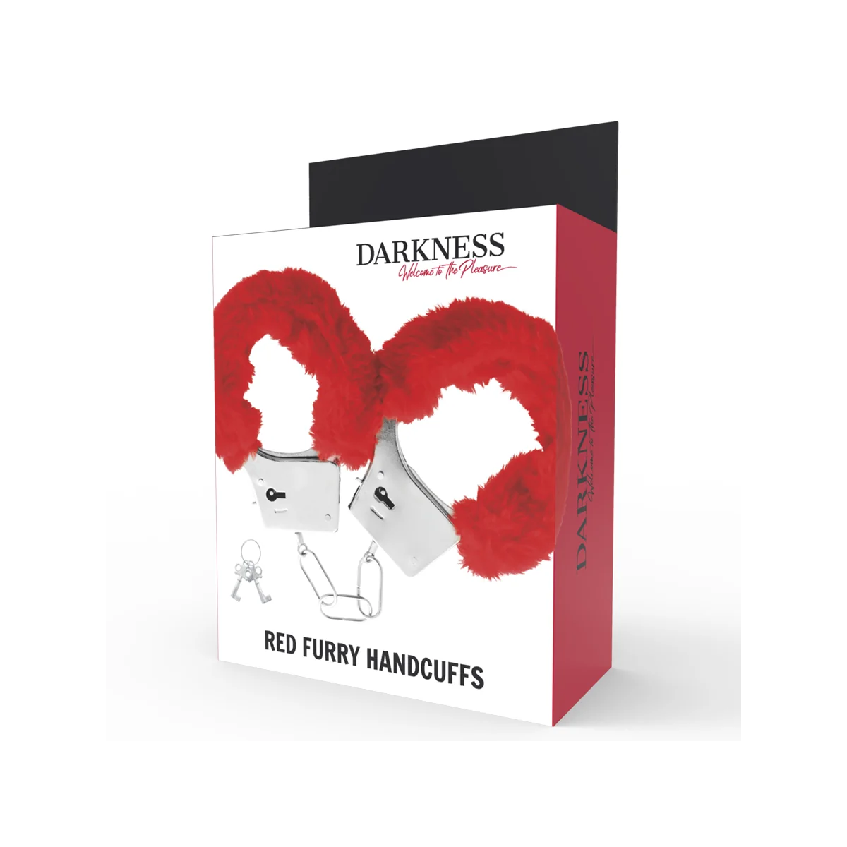 Handschellen aus Metall mit Rotem Gefüttert von Darkness Bondage kaufen | Fesselliebe