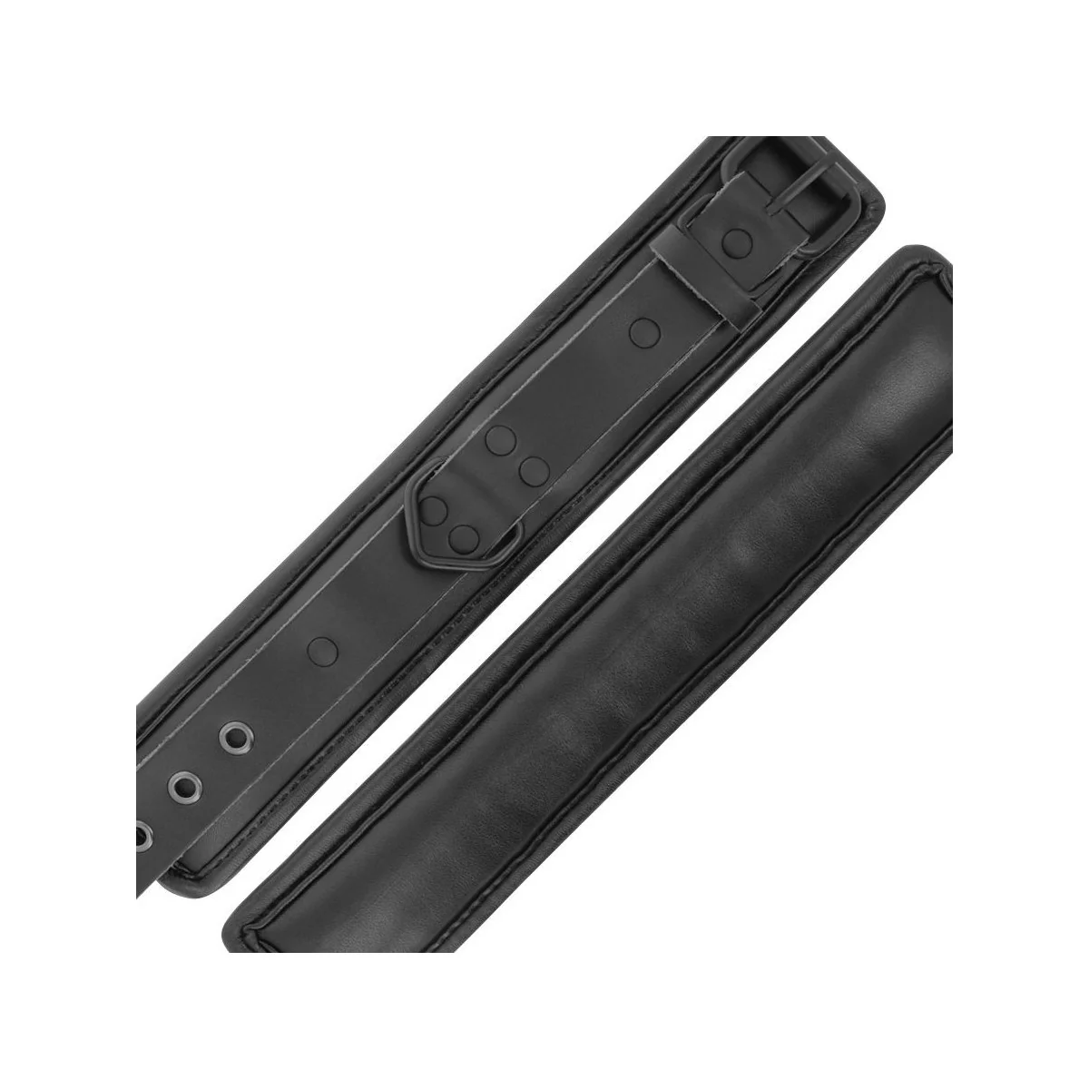 Verstellbare Handschellen aus Schwarzem Leder von Darkness Bondage kaufen | Fesselliebe