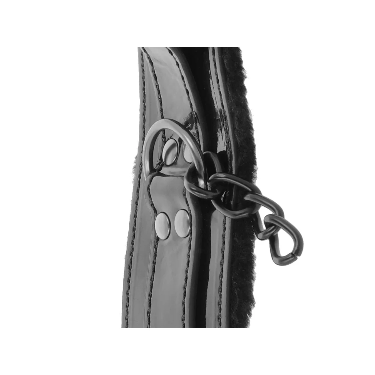 Verstellbare Handschellen aus Schwarzem Leder mit Vorhngeschloss von Darkness Bondage kaufen | Fesselliebe