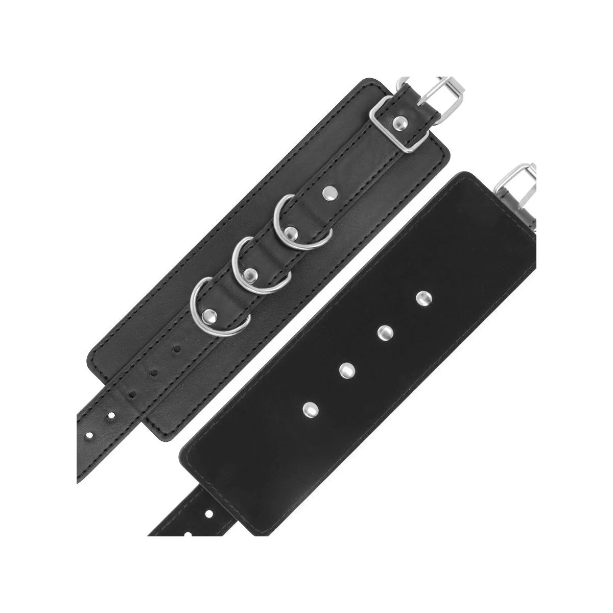 Schwarze Handschellen von Darkness Bondage kaufen | Fesselliebe