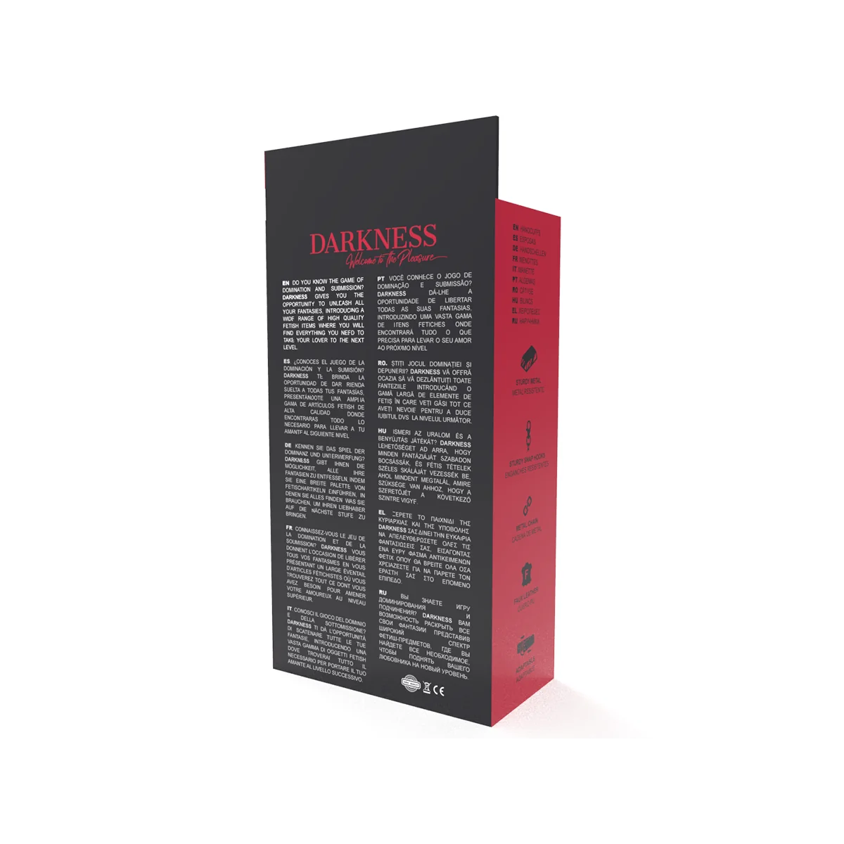 Skulls And Bones Schwarze Handschellen mit Spikes von Darkness Bondage kaufen | Fesselliebe