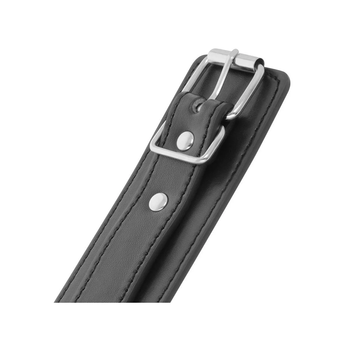 Schwarze Verstellbare Handschellen mit Doppeltem Verstärkungsband von Darkness Bondage kaufen | Fesselliebe