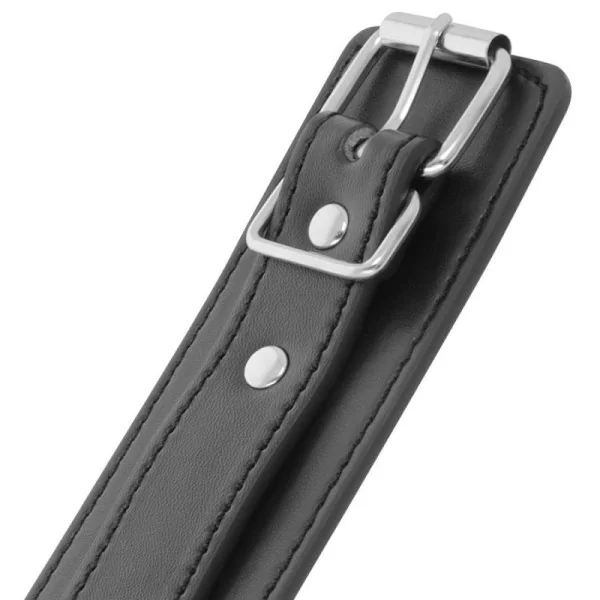Schwarze Verstellbare Handschellen mit Doppeltem Verstärkungsband von Darkness Bondage kaufen | Fesselliebe