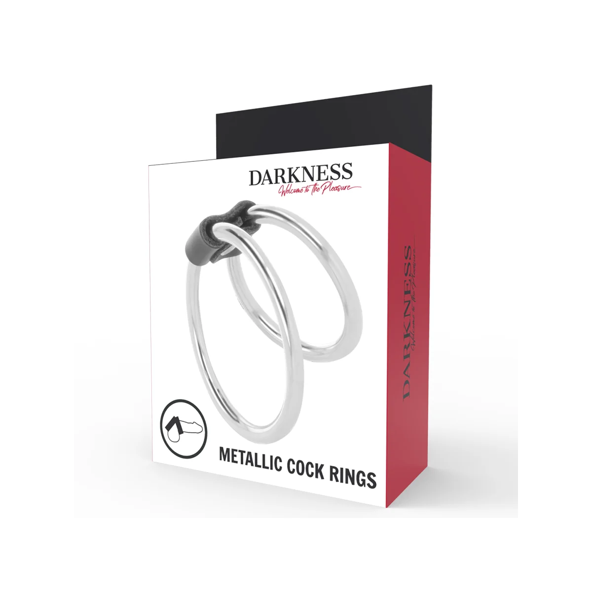 Doppelter Penisring aus Metall von Darkness Sensations kaufen | Fesselliebe