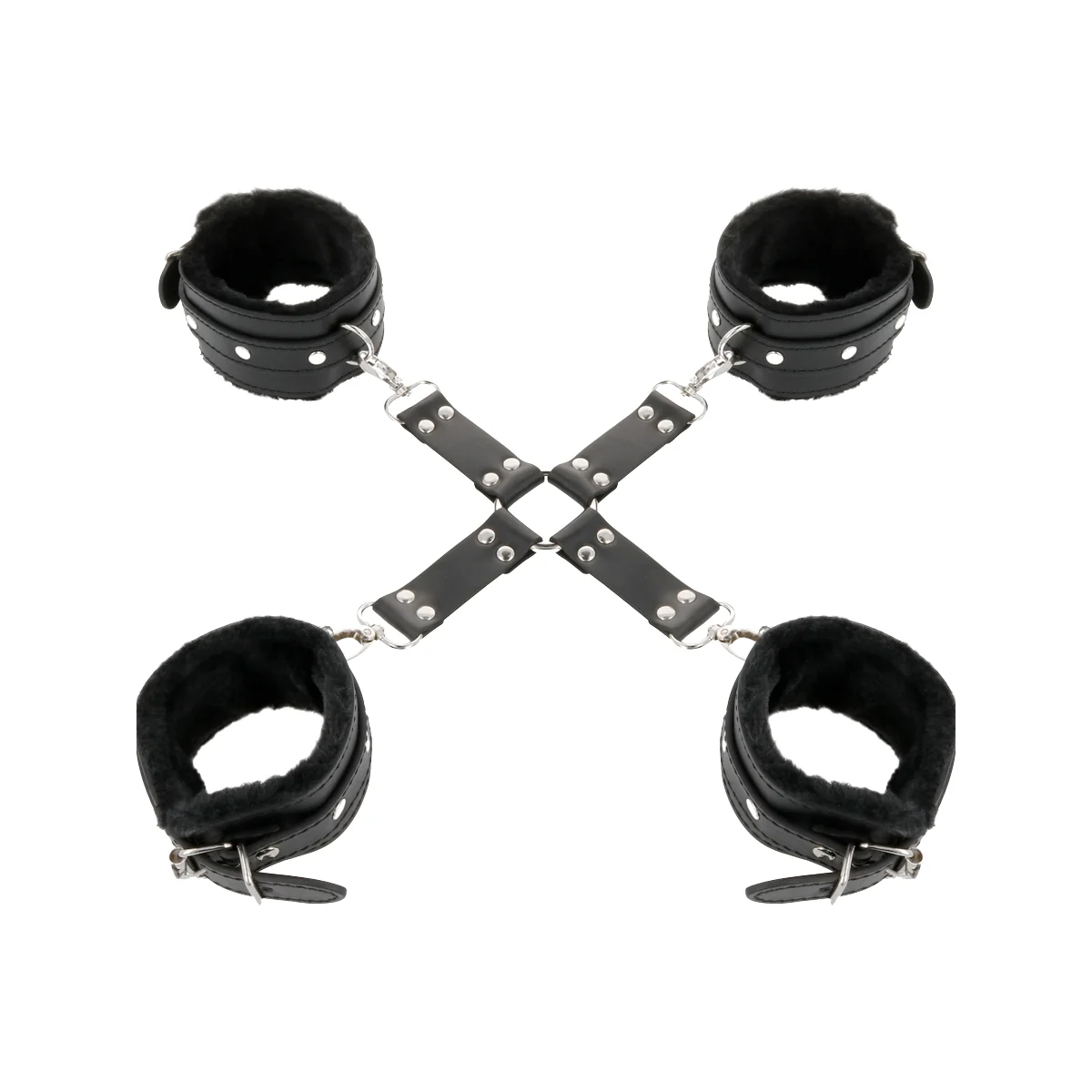 Lederhandschellen für Füsse und Hände Schwarz von Darkness Bondage kaufen | Fesselliebe