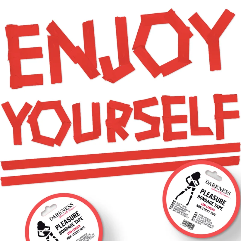 Nicht Klebendes Rotes Bondageband 15 M von Darkness Bondage kaufen | Fesselliebe 2