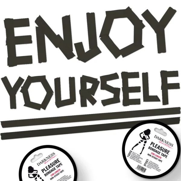 Nicht Klebendes Schwarzes Bondageband 15m von Darkness Bondage kaufen | Fesselliebe