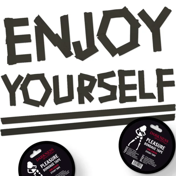 Klebendes Schwarzes Bondageband 15m von Darkness Bondage kaufen | Fesselliebe