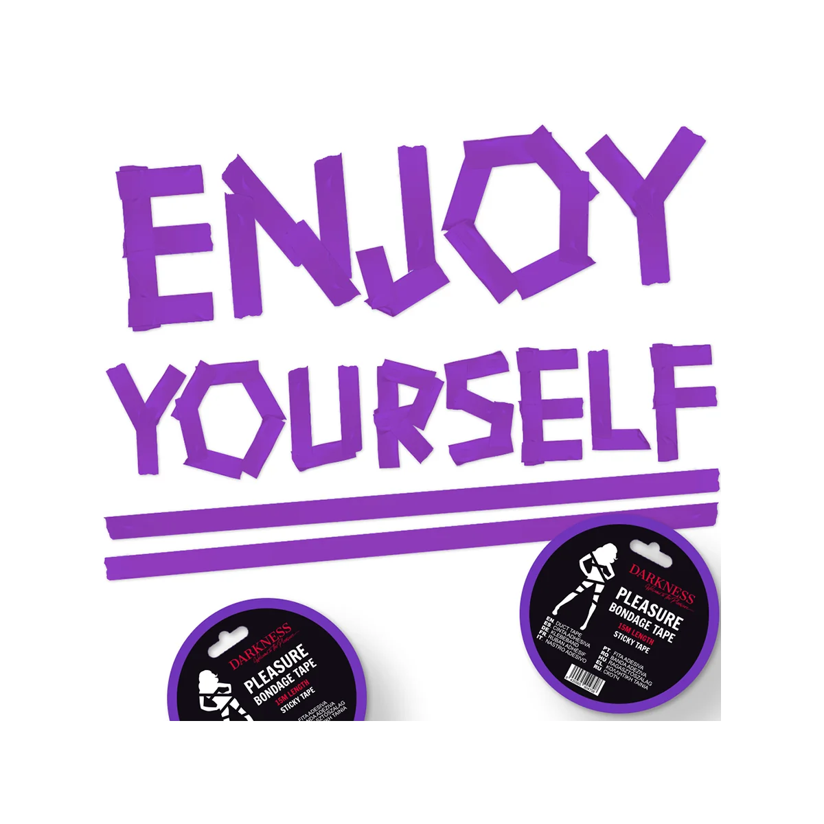 Klebendes Lila Bondageband 15m von Darkness Bondage kaufen | Fesselliebe