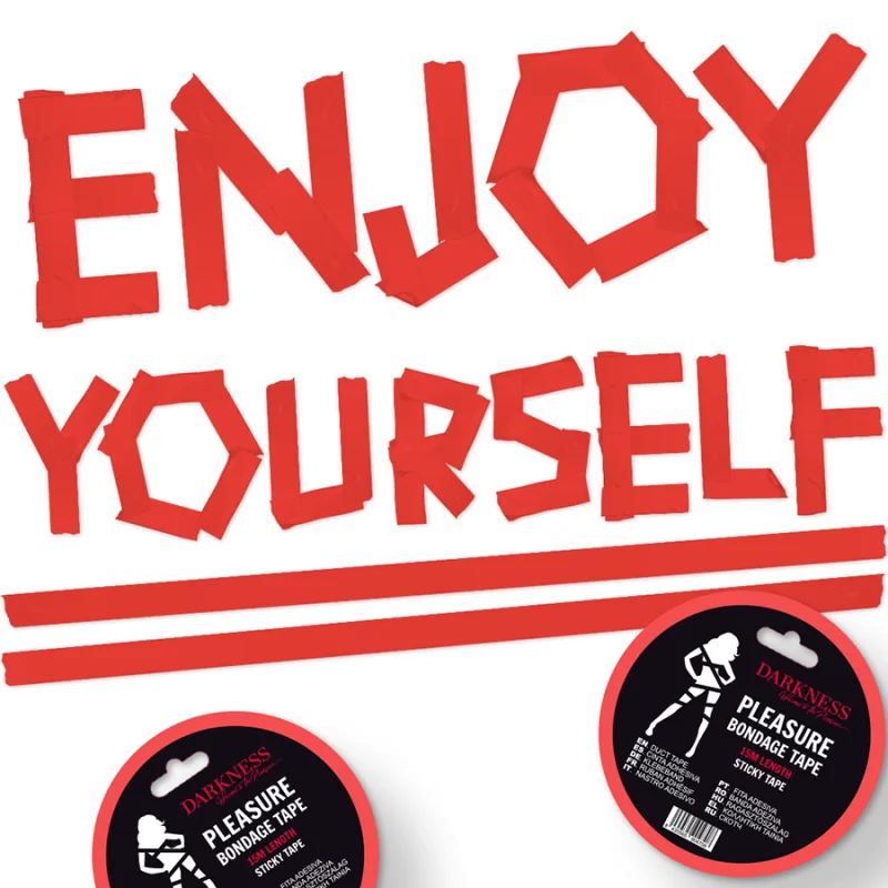 Klebendes Rotes Bondageband 15m von Darkness Bondage kaufen | Fesselliebe 2