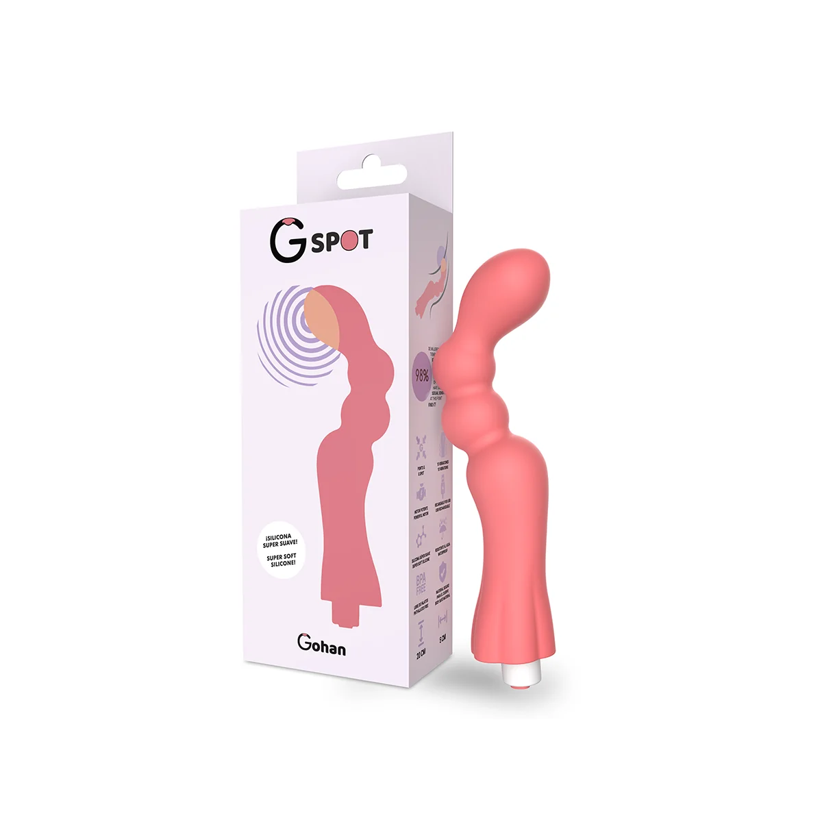 Gohan Vibrator Hellrot von G-Spot kaufen | Fesselliebe